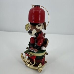 Kurt Adler Vintage Wood Christmas Ornament Hound Fox Hunt‎ 1987 Horses Bugle